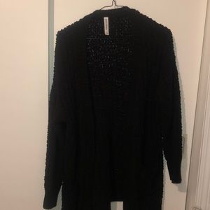 Black knit cardigan